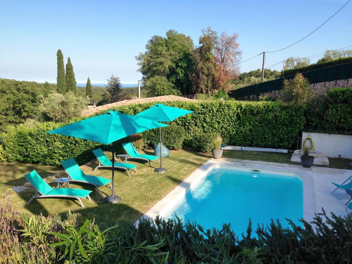 Cote D'Azur, Villa New Gold Dream With Heated And Privat Pool, Sea View Le Rouret المظهر الخارجي الصورة