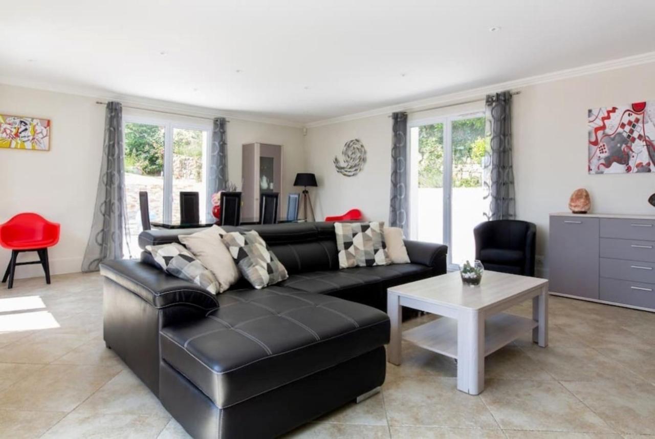 Cote D'Azur, Villa New Gold Dream With Heated And Privat Pool, Sea View Le Rouret المظهر الخارجي الصورة
