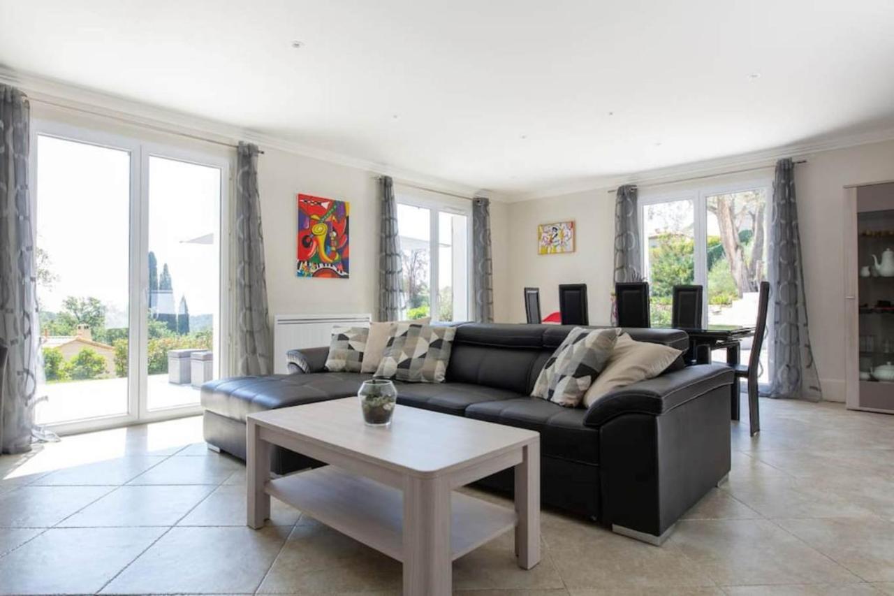Cote D'Azur, Villa New Gold Dream With Heated And Privat Pool, Sea View Le Rouret المظهر الخارجي الصورة